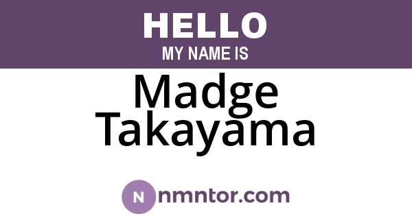 Madge Takayama