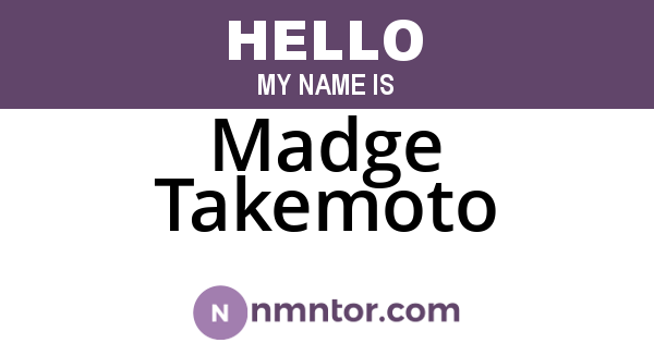 Madge Takemoto