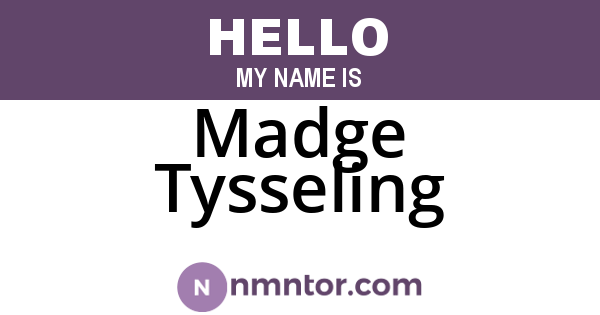 Madge Tysseling