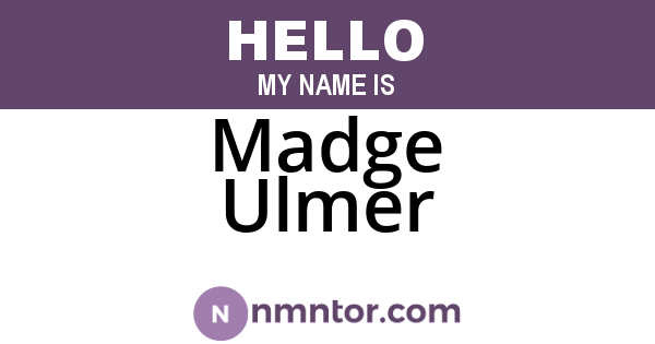Madge Ulmer