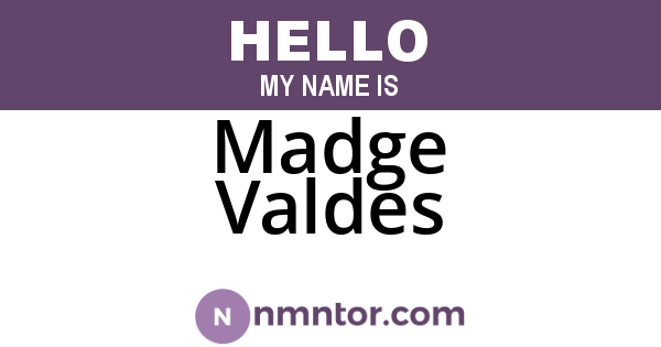 Madge Valdes