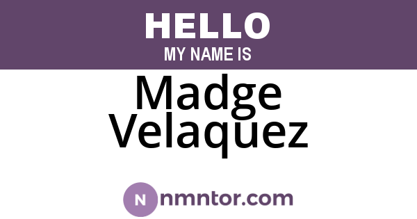 Madge Velaquez