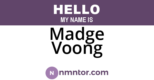 Madge Voong