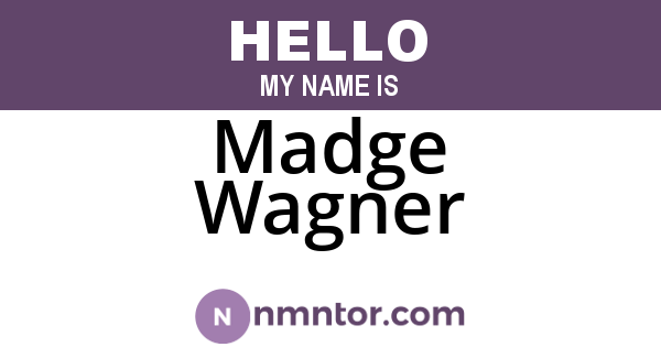 Madge Wagner