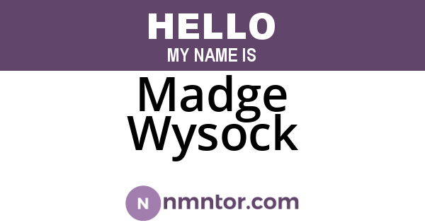 Madge Wysock