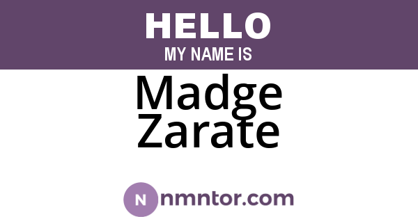Madge Zarate