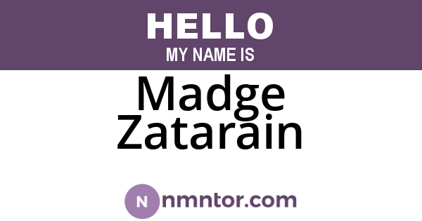 Madge Zatarain
