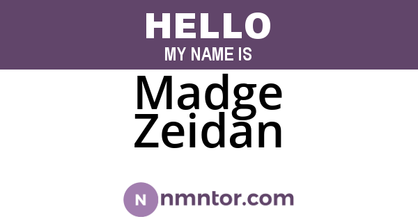 Madge Zeidan