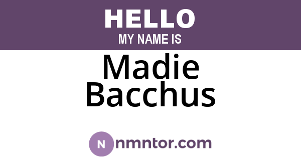 Madie Bacchus