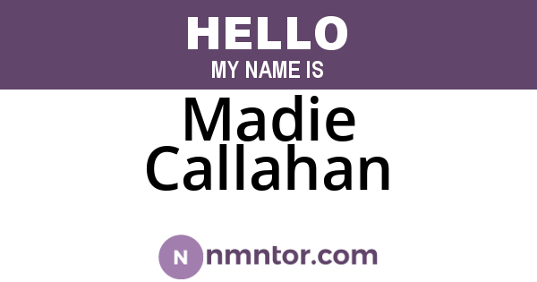 Madie Callahan