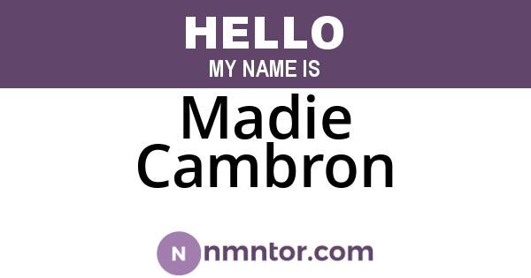 Madie Cambron