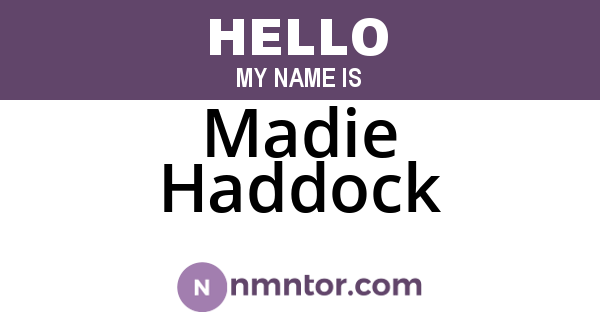 Madie Haddock