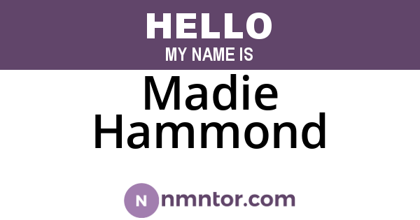 Madie Hammond