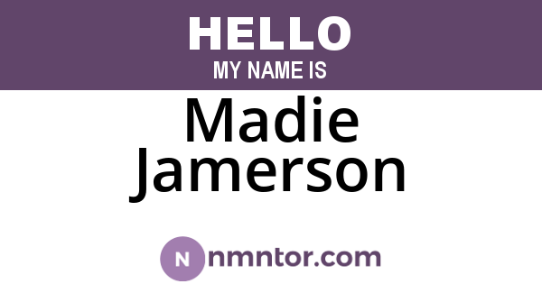Madie Jamerson