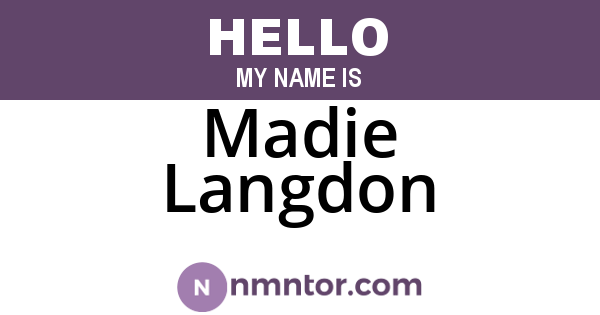 Madie Langdon