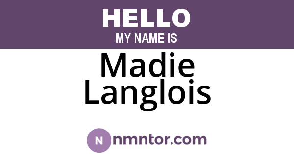 Madie Langlois