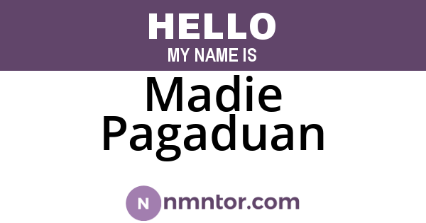 Madie Pagaduan