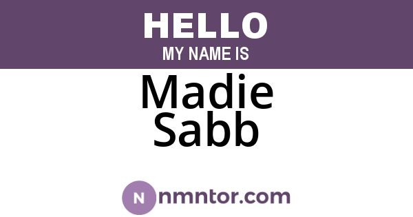 Madie Sabb
