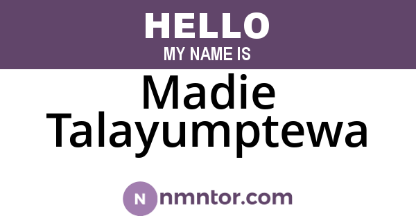 Madie Talayumptewa