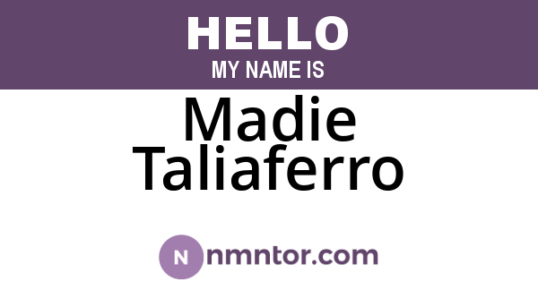 Madie Taliaferro