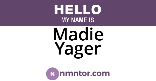 Madie Yager