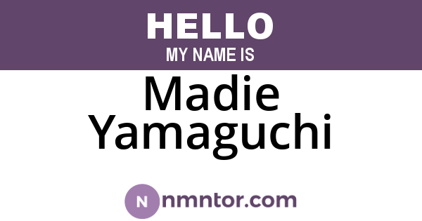 Madie Yamaguchi