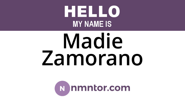 Madie Zamorano