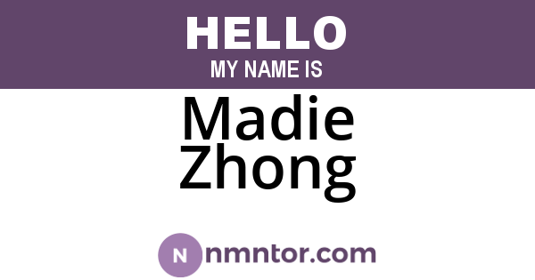 Madie Zhong