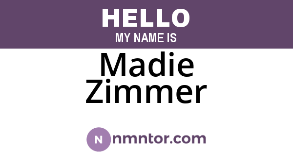Madie Zimmer