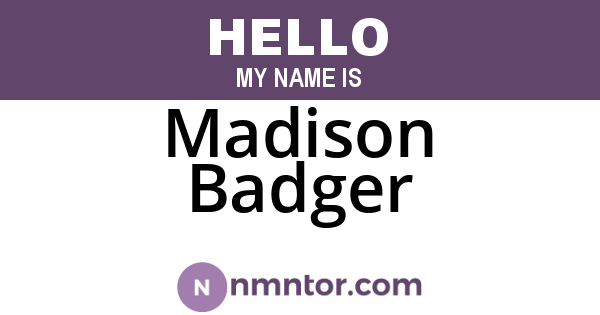 Madison Badger