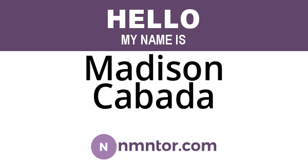Madison Cabada