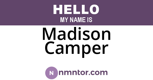 Madison Camper