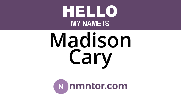 Madison Cary