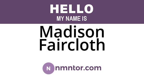 Madison Faircloth