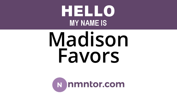 Madison Favors