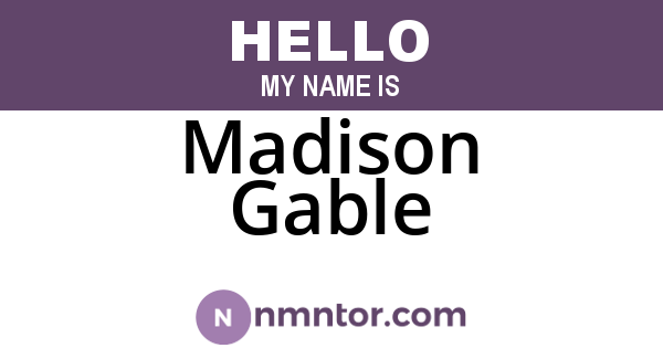 Madison Gable