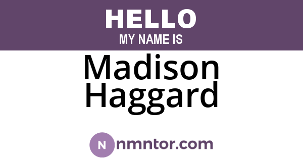 Madison Haggard