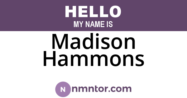Madison Hammons
