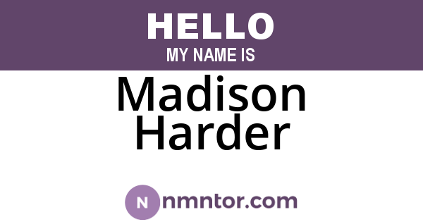 Madison Harder
