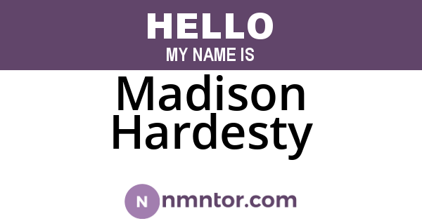 Madison Hardesty