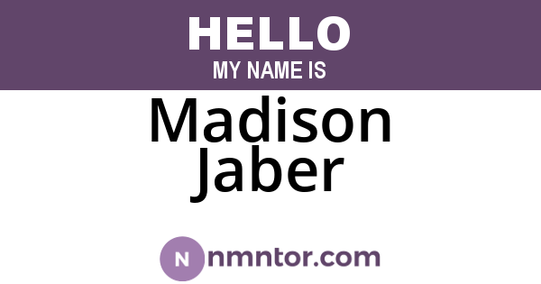 Madison Jaber