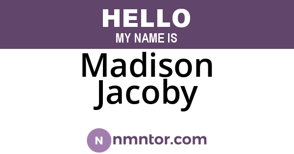 Madison Jacoby