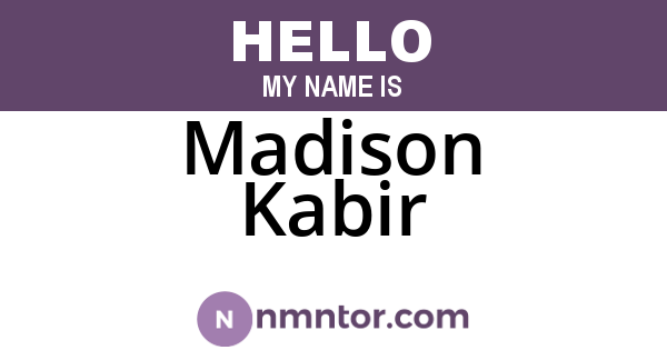 Madison Kabir