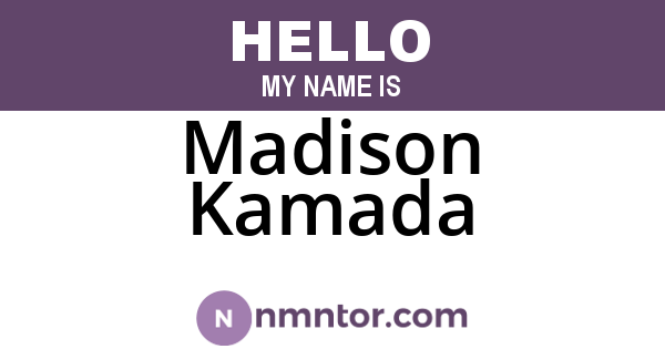 Madison Kamada