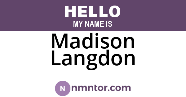 Madison Langdon