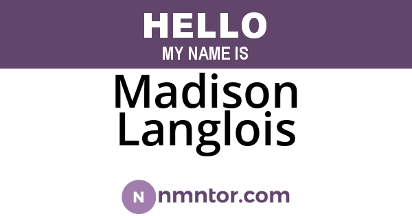 Madison Langlois