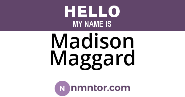 Madison Maggard