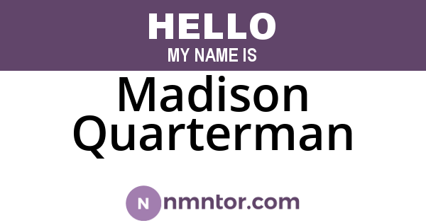 Madison Quarterman
