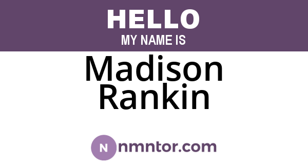 Madison Rankin