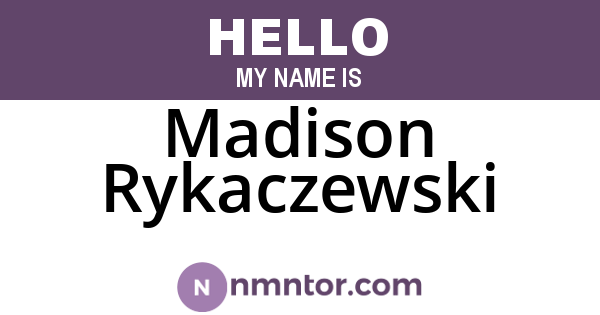 Madison Rykaczewski
